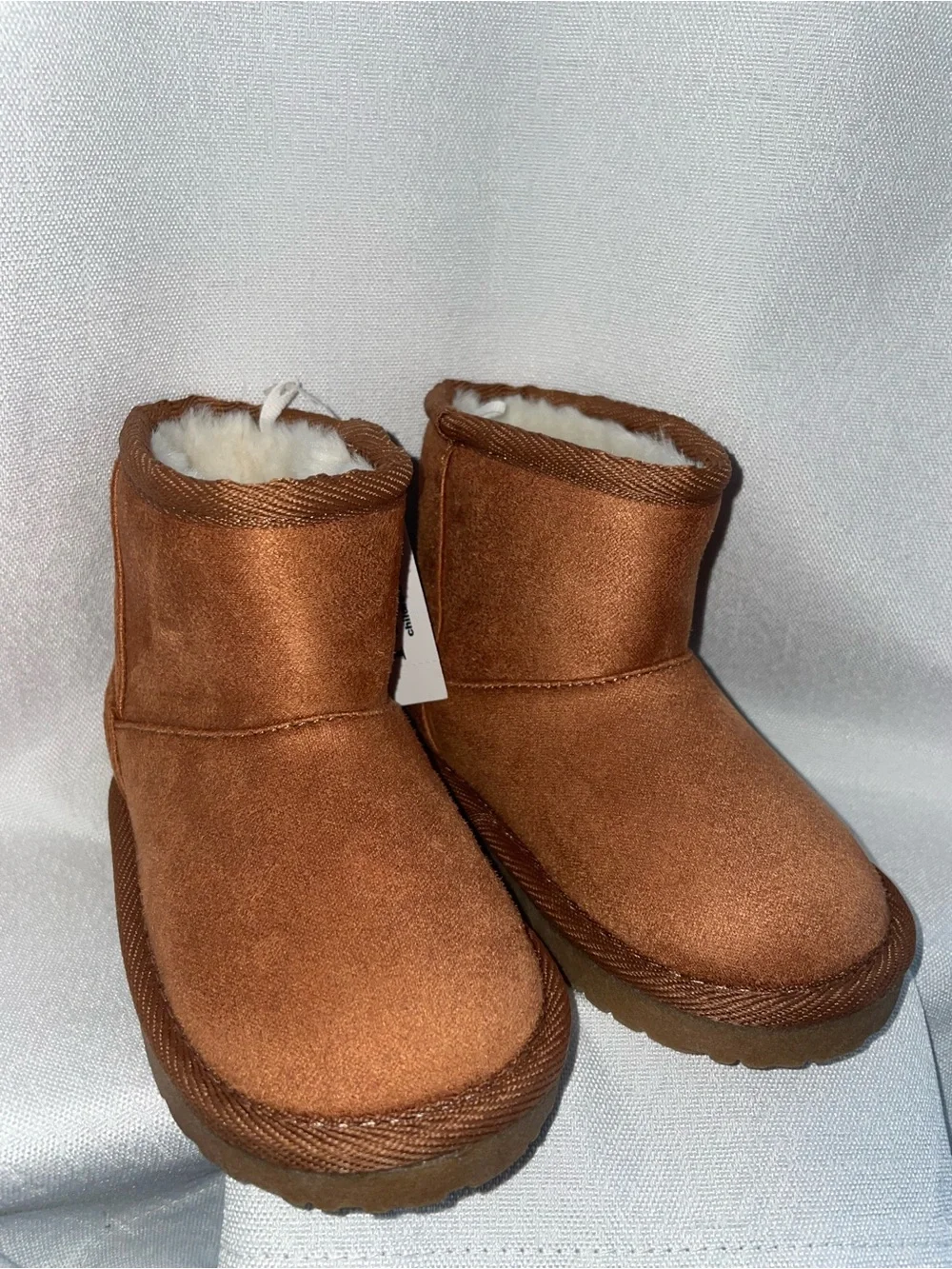 Brown Faux Suede Lined Boots